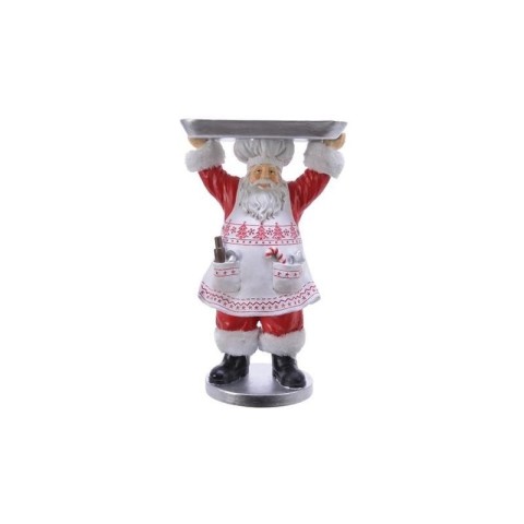 BABBO NATALE CON VASSOIO ROSSO